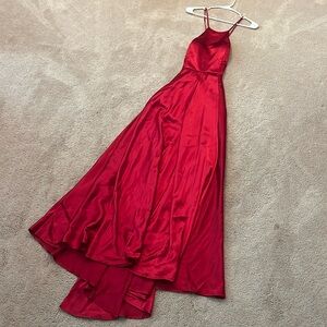 Red maxi dress
